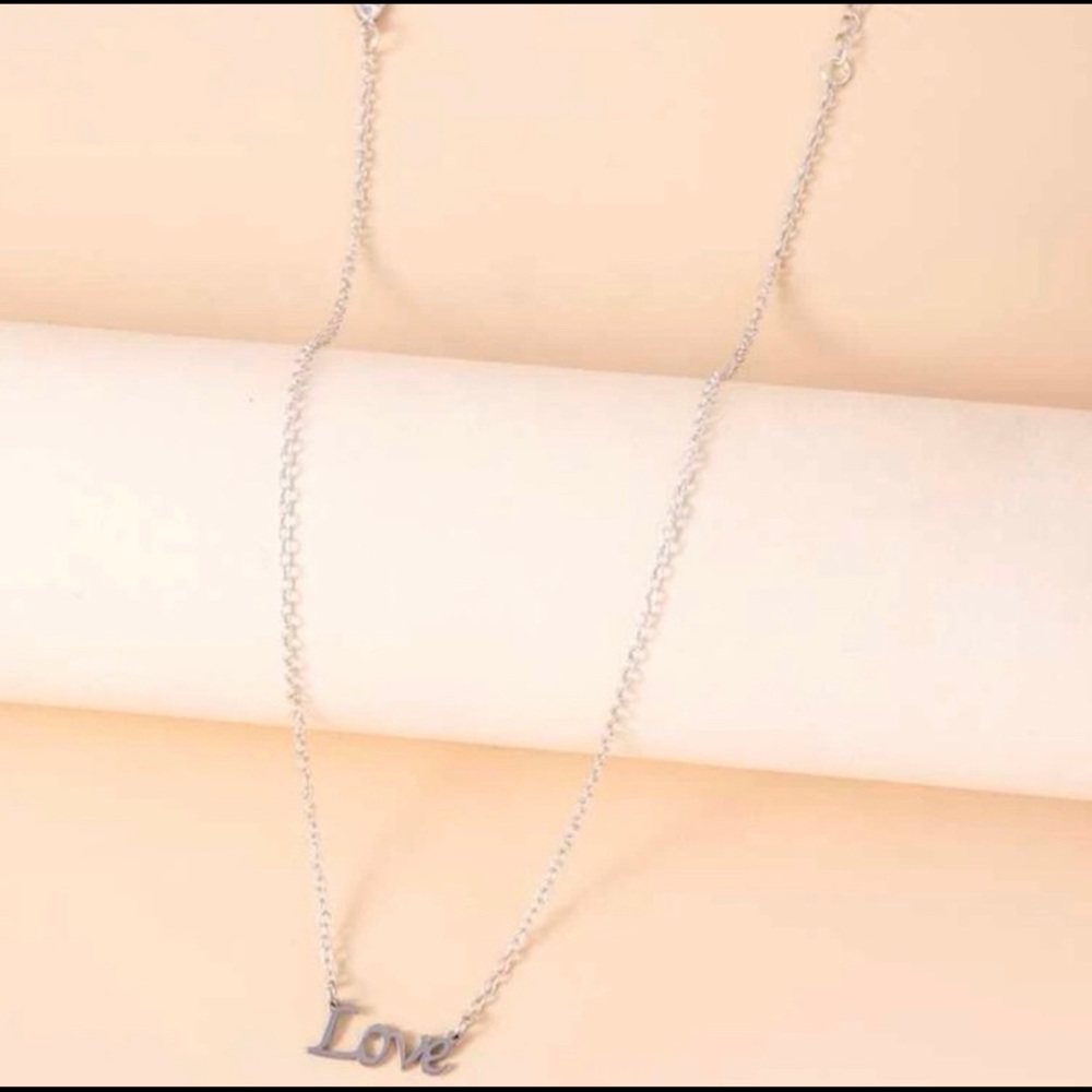 COPY - Silver Love Necklace - Picture 2 of 4